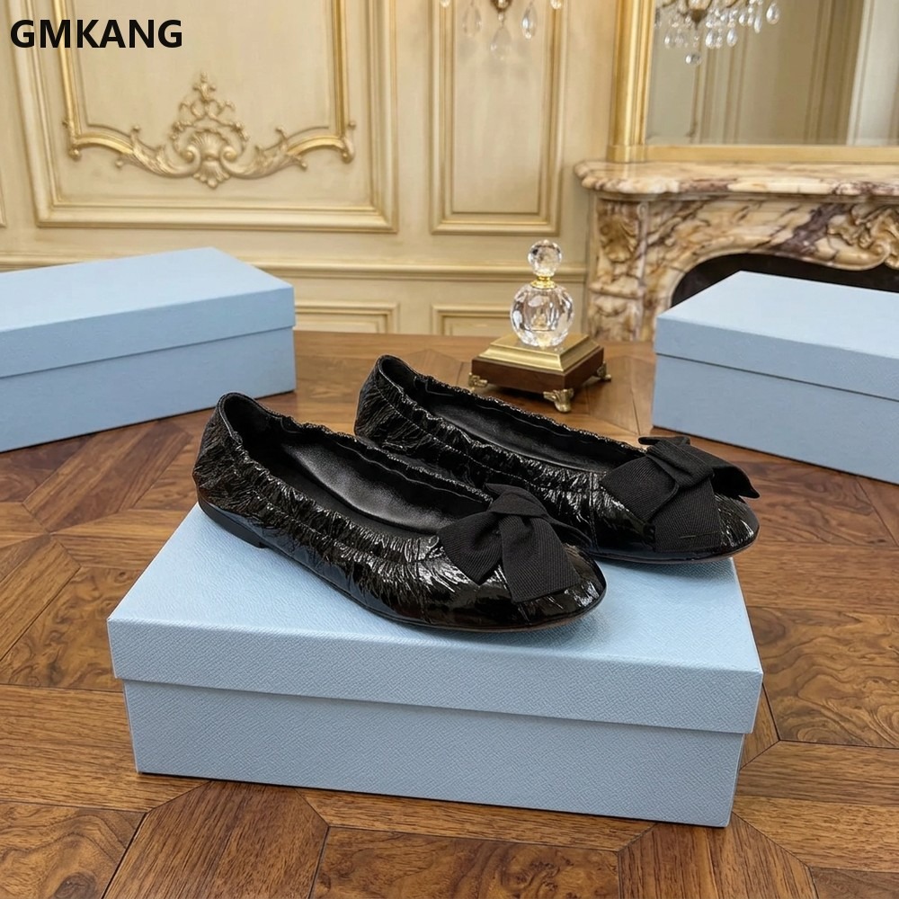 Leather Work Flats Women - Zapatos Planos de Ballet para Mujer