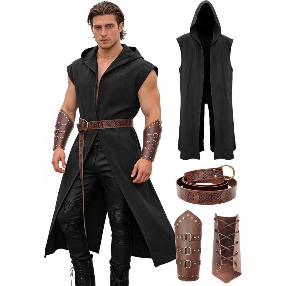 Leatherwork Fasteners - Conjunto de Disfraz Renacentista para Hombre