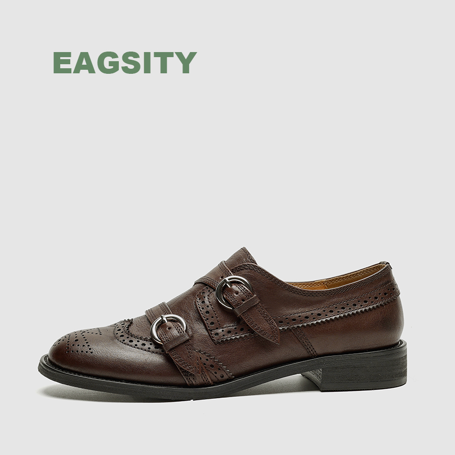 Leather Work Oxfords - EAGSITY, zapatos de mujer de estilo