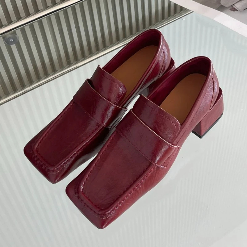 Zapatos de vestir con tacón gr - Leather Work Flats Women reseña y precio