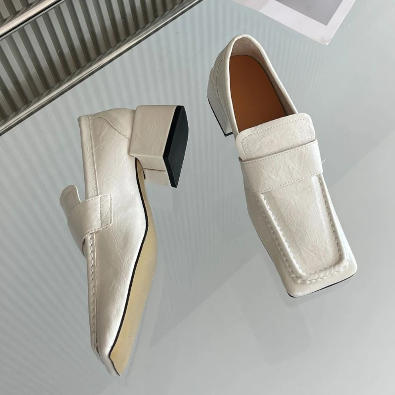 Zapatos de vestir con tacón gr - Leather Work Flats Women reseña y precio