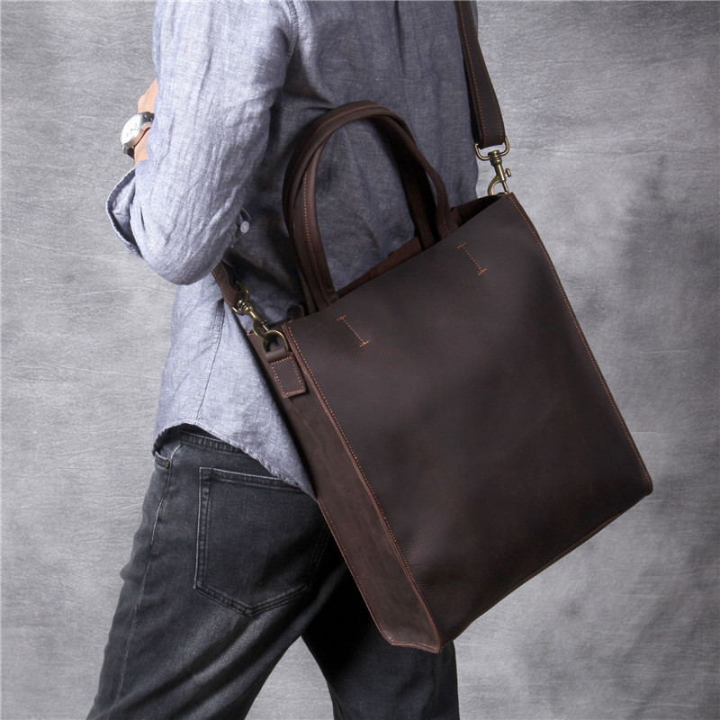 Bolso de mano Vintage de cuero - Leather Work Laptop Bag reseña y precio