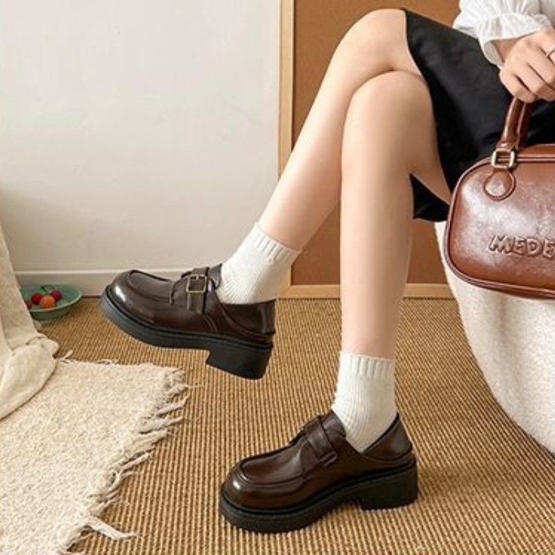 Zapatos de Cuero Estilo Britán - Leather Work Flats Women reseña y precio
