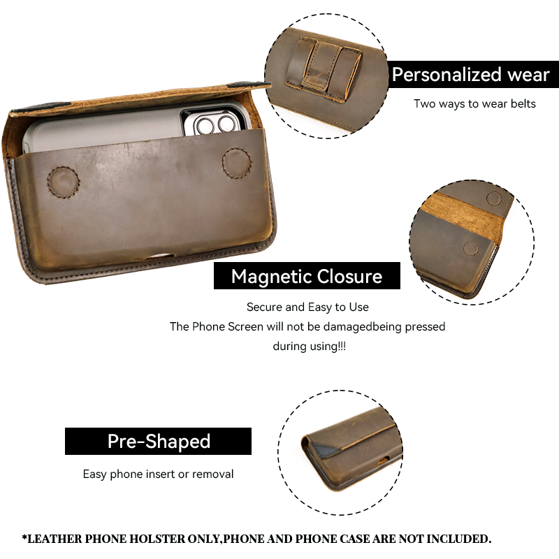 Riñonera de cuero genuino para - Leatherwork Fasteners reseña y precio