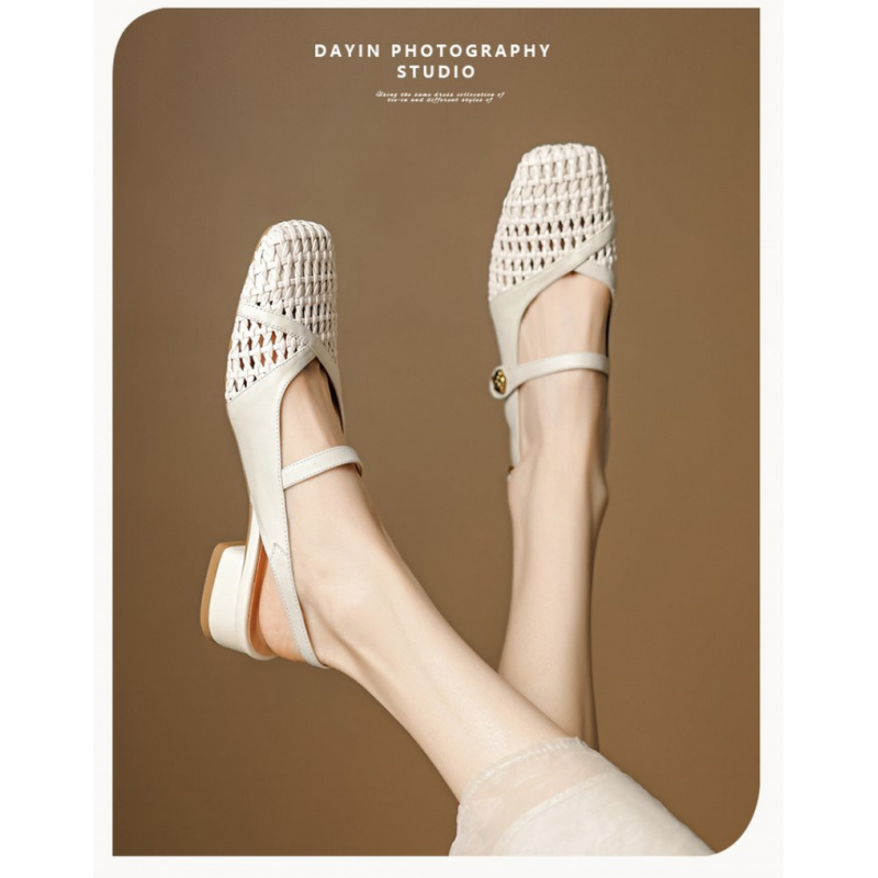 Sandalias de Punta Cerrada Muj - Leather Work Flats Women reseña y precio