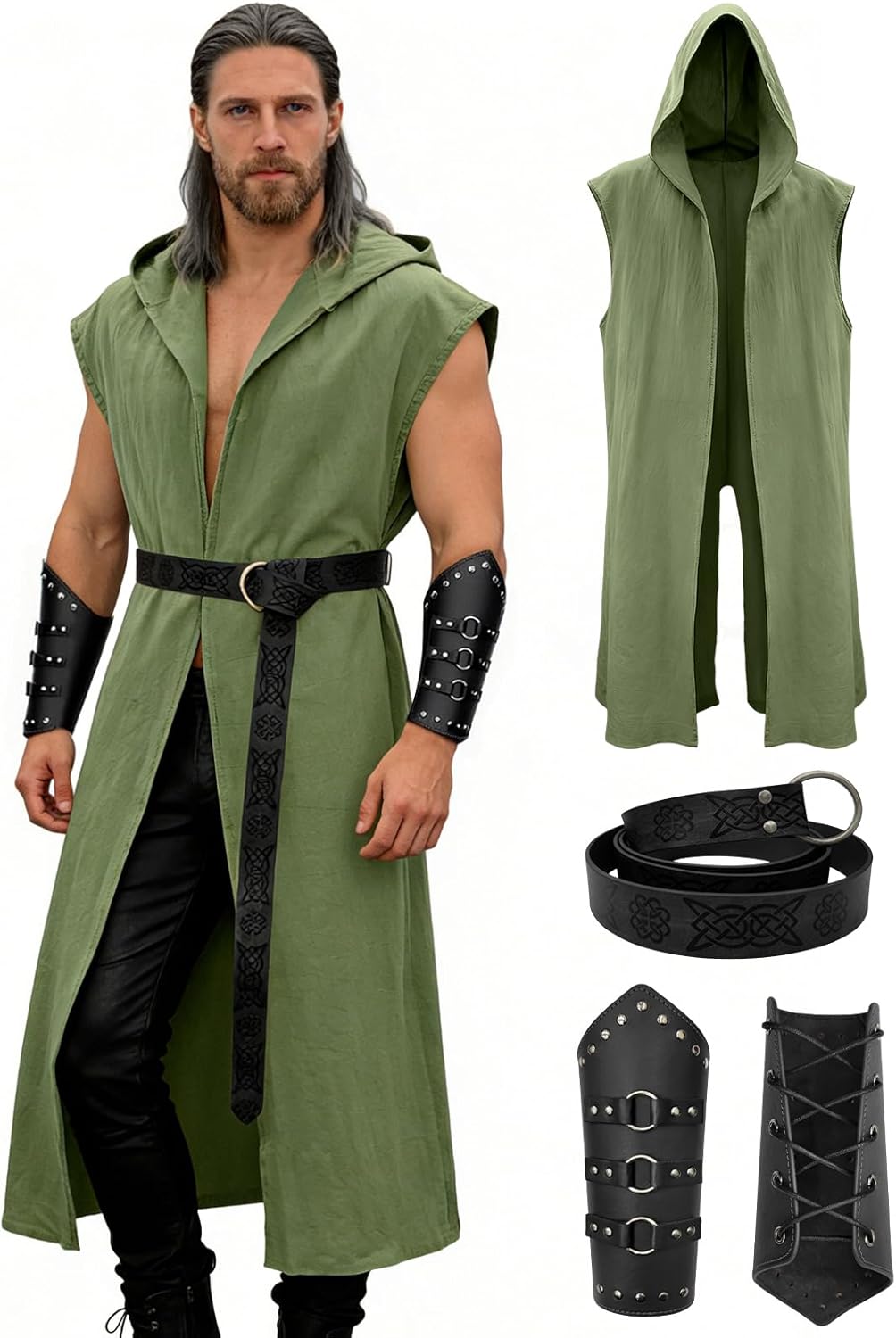 Conjunto de Disfraz Renacentis - Leatherwork Fasteners reseña y precio