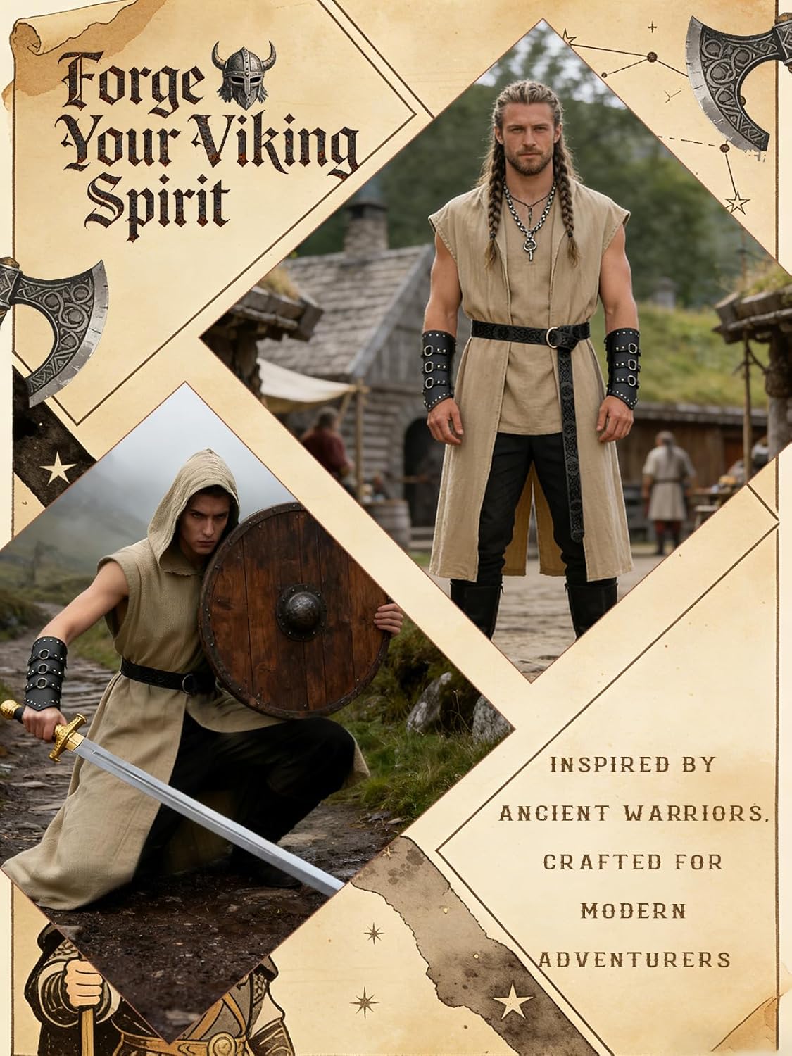 Conjunto de Disfraz Renacentis - Leatherwork Fasteners reseña y precio