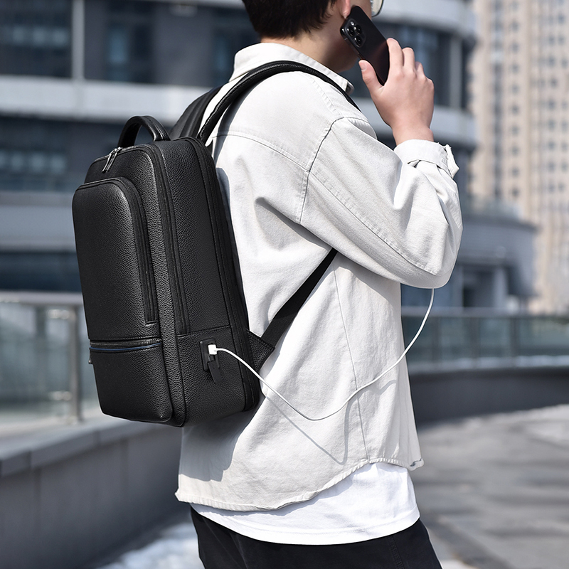 Mochila De Cuero PU con carga  - Leatherwork Bag reseña y precio
