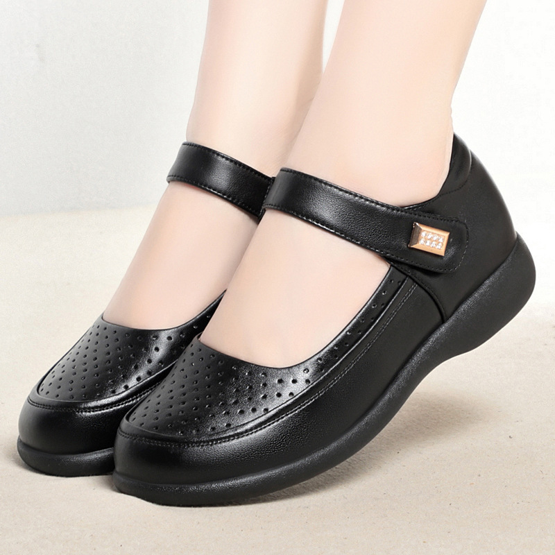 Zapatos Planos Cómodos y Trans - Leather Work Flats Women reseña y precio