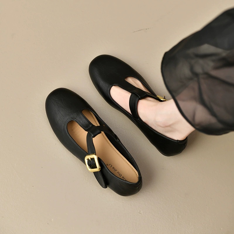 Zapatos Planos de Mujer con Co - Leather Work Flats Women reseña y precio