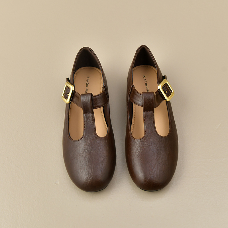 Zapatos Planos de Mujer con Co - Leather Work Flats Women reseña y precio