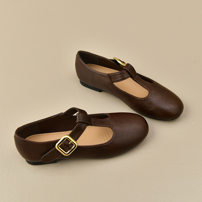 Zapatos Planos de Mujer con Co - Leather Work Flats Women reseña y precio