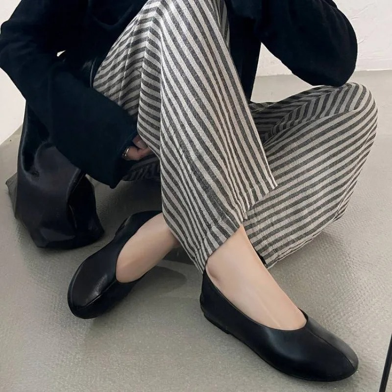 Zapatos Planos de Mujer Color  - Leather Work Flats Women reseña y precio
