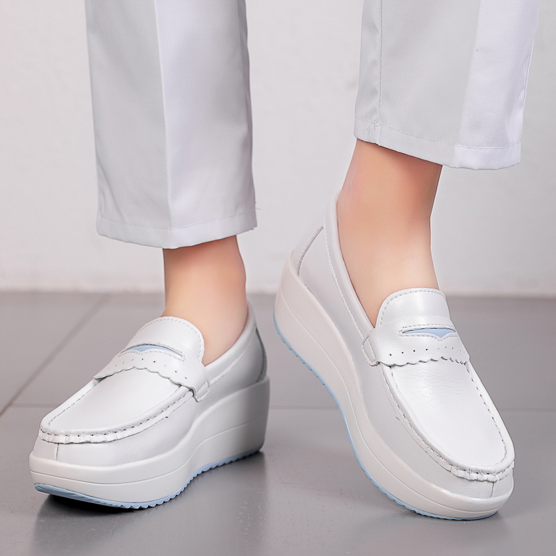 STRONGSHEN, zapatos informales - Leather Work Flats Women reseña y precio
