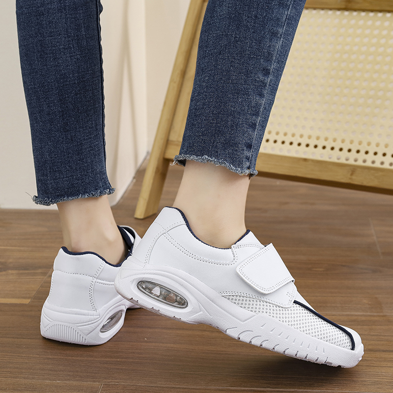Zapatos de enfermería blancos  - Leather Work Flats Women reseña y precio