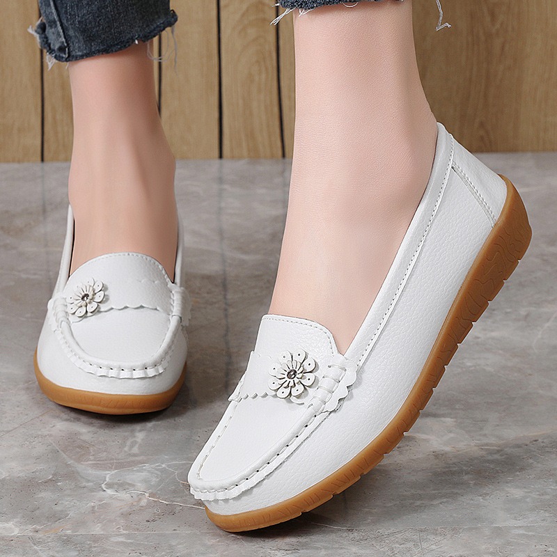 Mocasines de mujer, mocasines  - Leatherwork Flowers reseña y precio