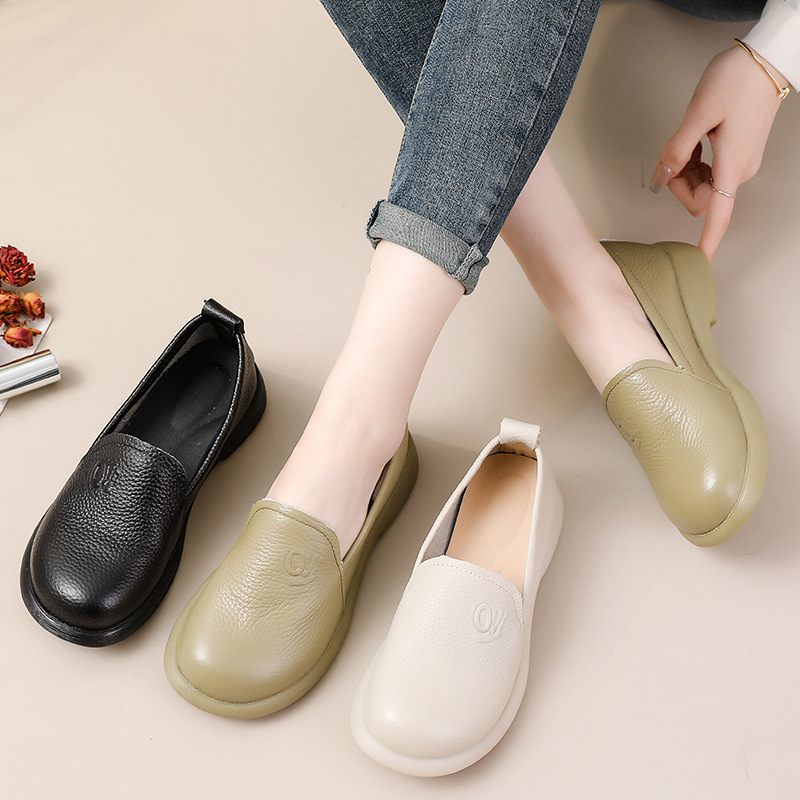 2025 mocasines de cuero genuin - Leather Work Flats Women reseña y precio