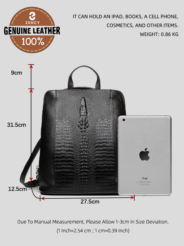 Mochila Zency de piel de cocod - Leatherwork Bag reseña y precio