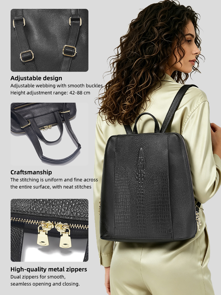 Mochila Zency de piel de cocod - Leatherwork Bag reseña y precio